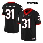Women's Georgia Bulldogs NCAA #31 Reid Tulowitzky Nike Stitched Black Legend Authentic College Football Jersey LYS2754YS